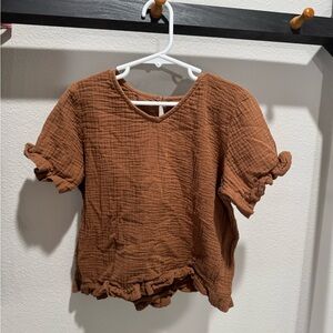 Rylee + Cru Brown Top